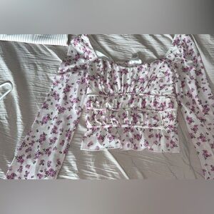 Floral Ruffle Women's Top